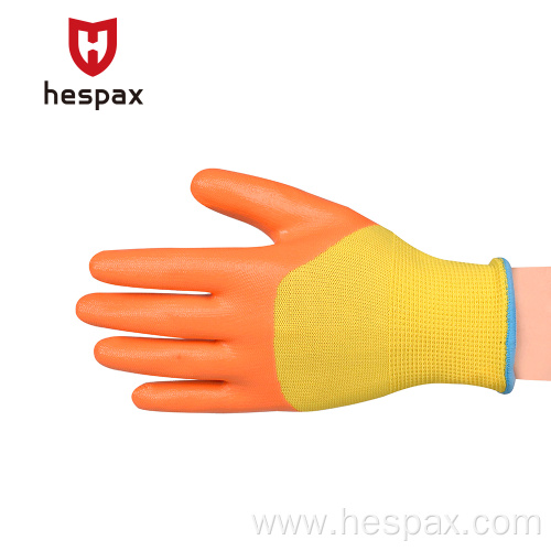 Hespax Protective Gloves Seamless Nitrile Palm Dipped Safe